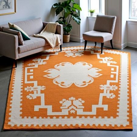 Hand Knotted Southwestern Wool Rug